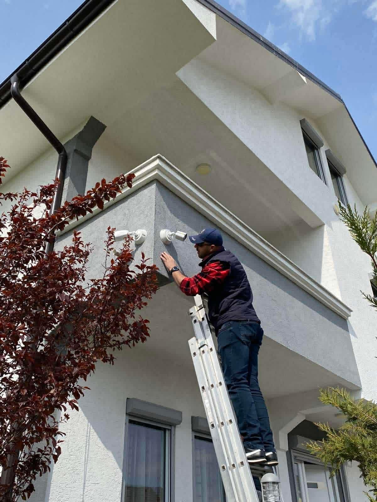 Camera Installation on House Exterior